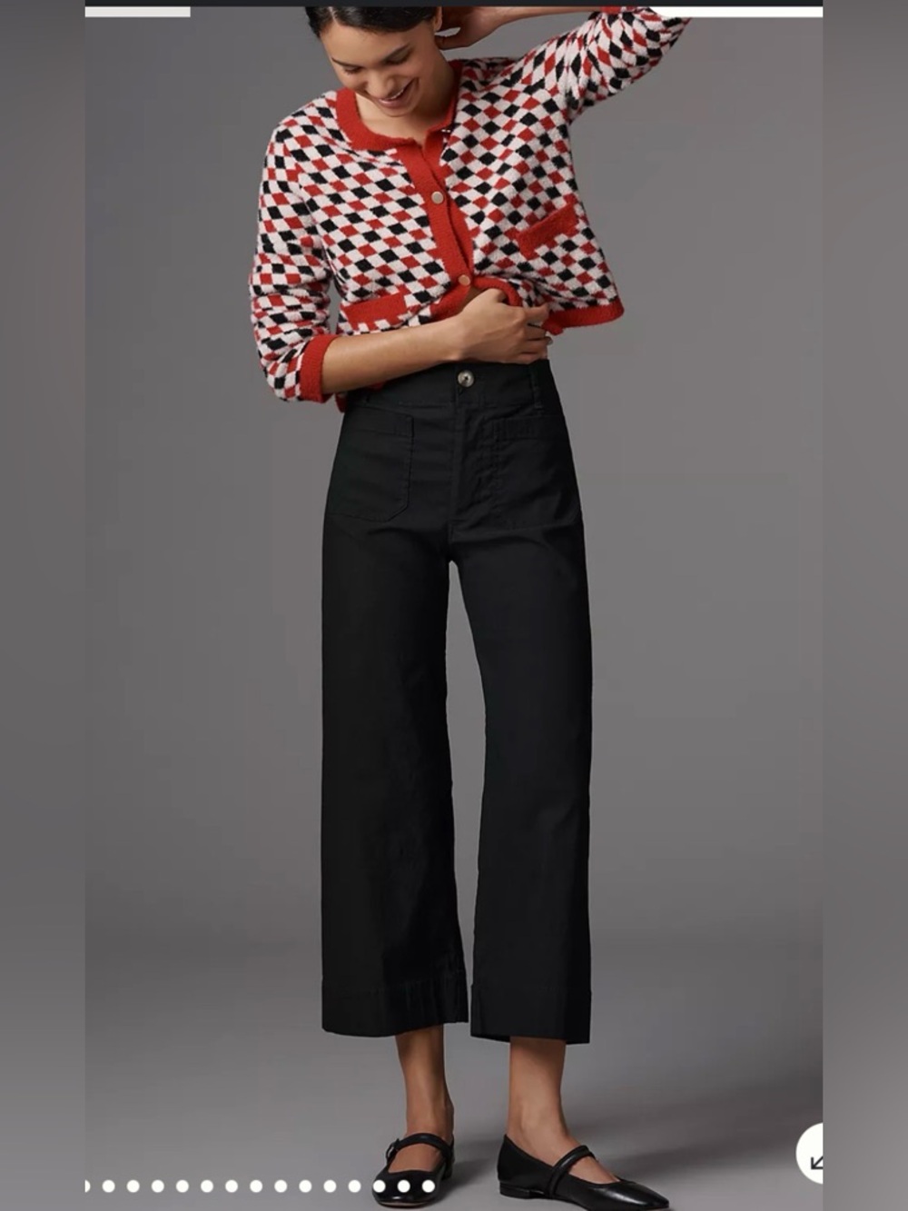 Maeve Colette High-Rise Wide-Leg Pants in Magic Fabric